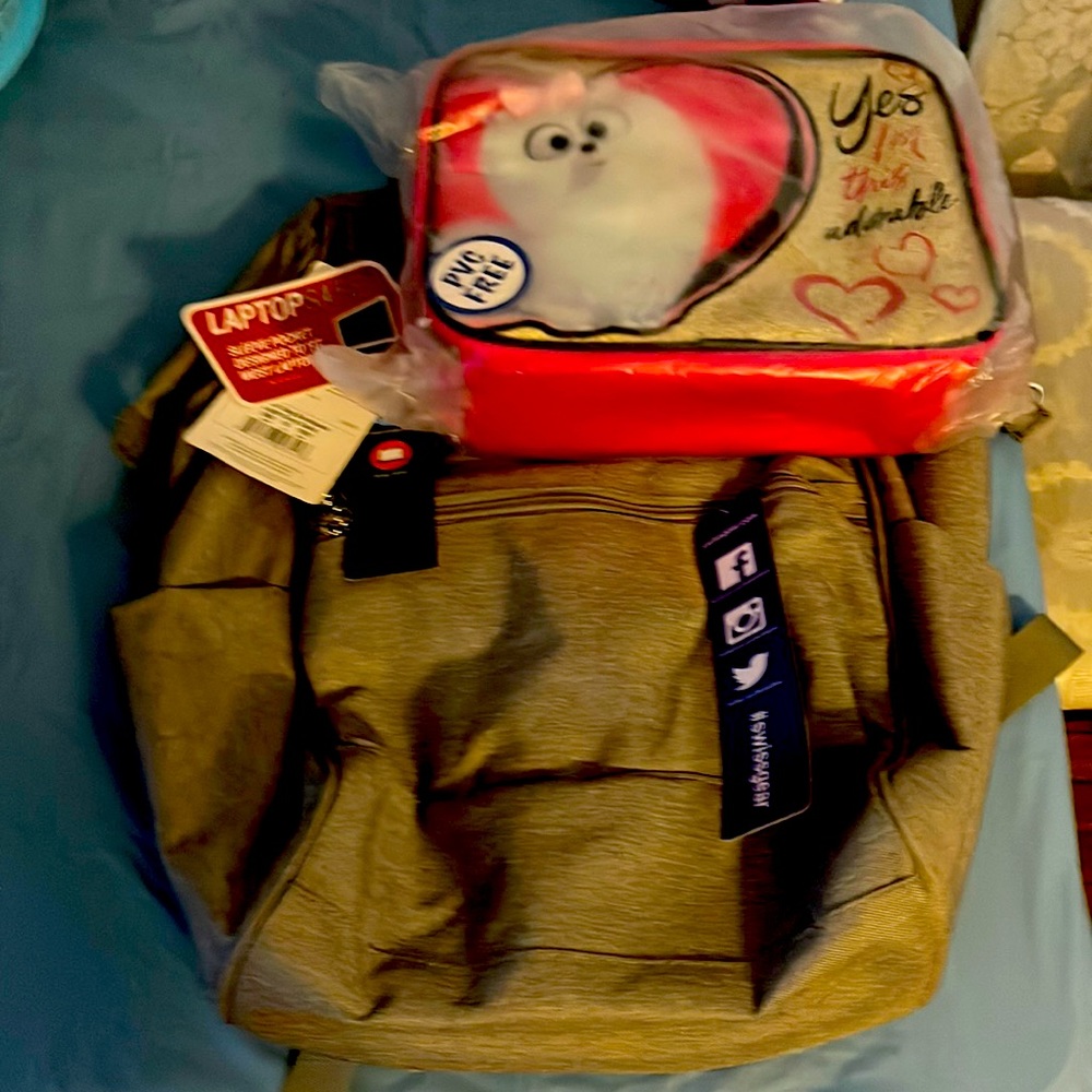 Brand new backpack & lunch box for girls